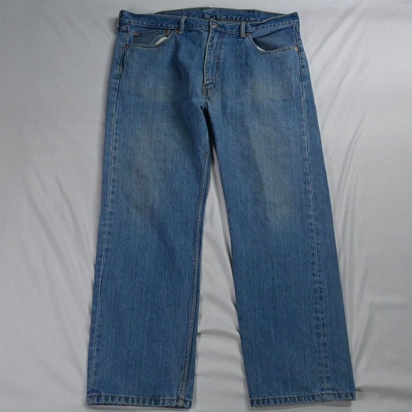 Levis 40 x 30 505 Straight Fit Light‎ Stonewash Denim Jeans - Picture 1 of 12